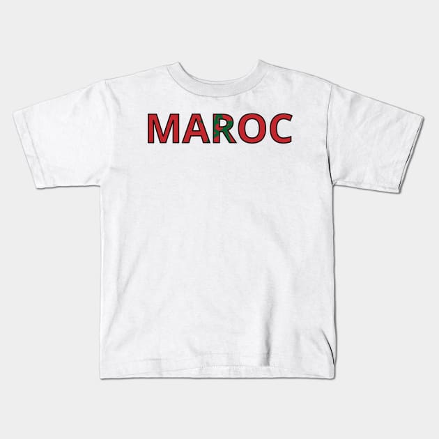 Drapeau Maroc Kids T-Shirt by Pixelforma